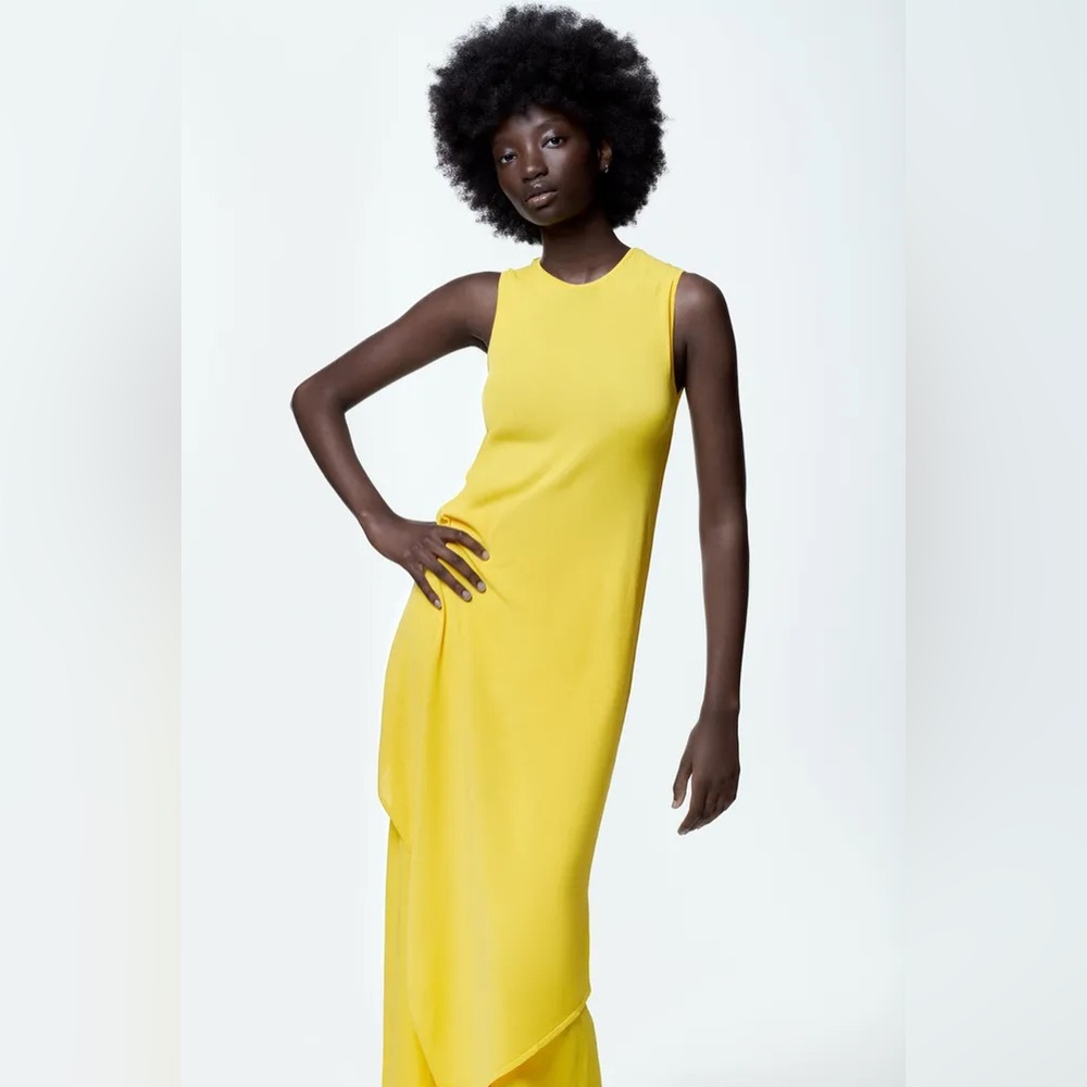 ZARA ASYMMETRIC KNIT TUNIC DRESS - Picture 3 of 9